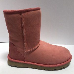 UGG Women’s Classic Short II Pink Winter Boots, Size 7 M